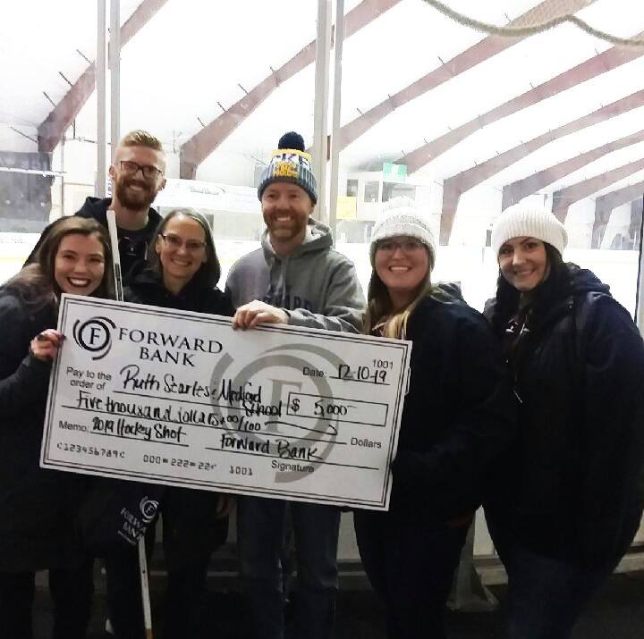 Forward Bank presents Medford High School with donation from $5,000 Shot on Goal